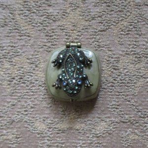 papyrus - jeweled frog - pill/trinket box
